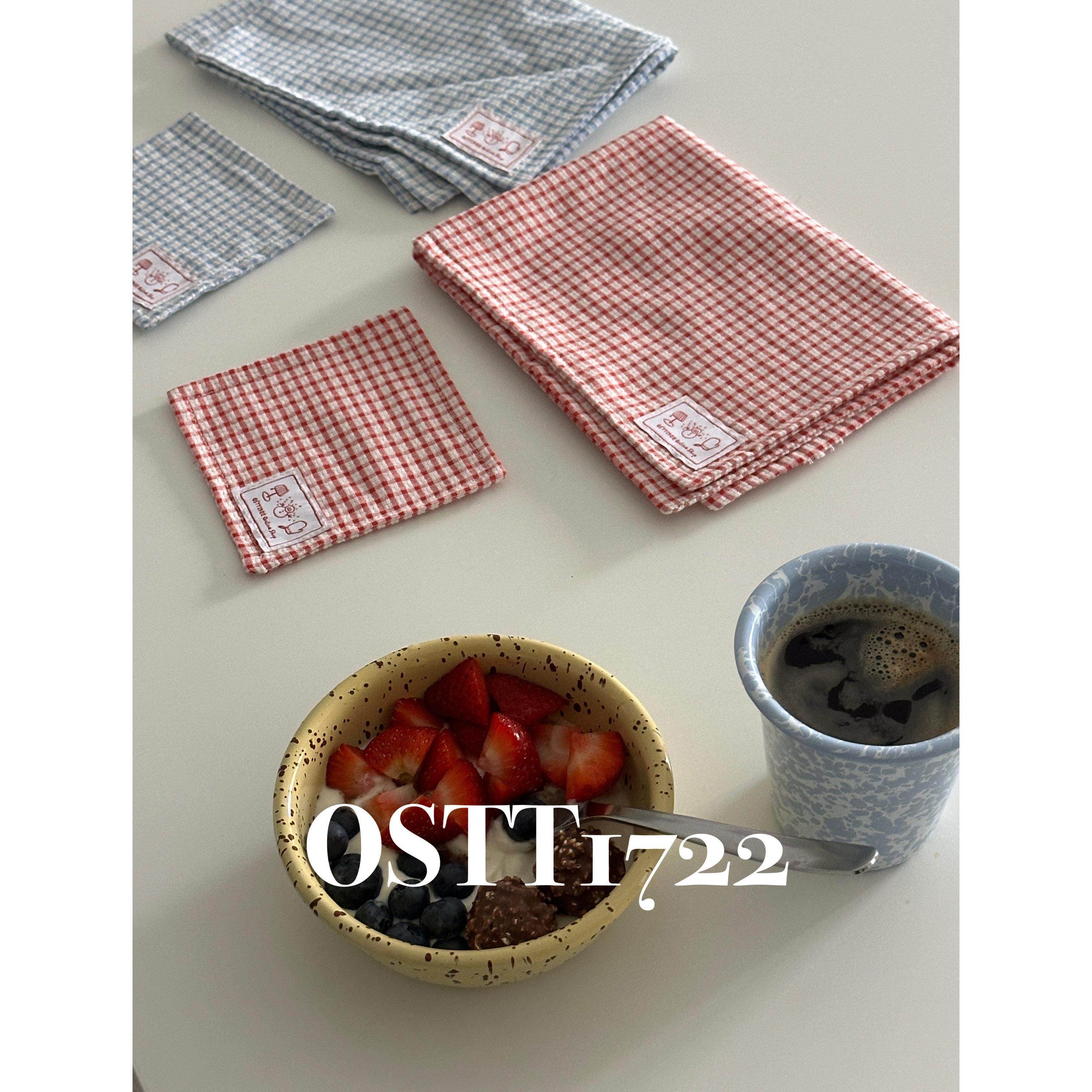 〈迷你碎片〉OSTT1722格子餐垫/杯垫简约ins氛围感家居餐垫,居家布艺,餐垫,淘宝优惠券,粉丝福利购,淘宝优惠卷