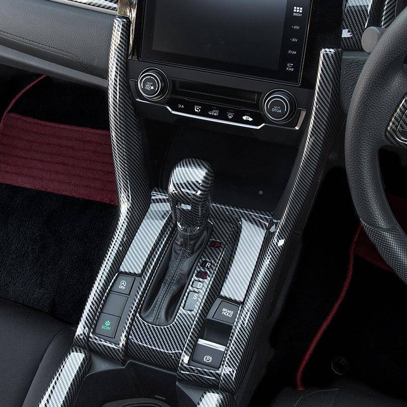 十代思域驾中控台排档位面板两53531侧改装饰右条贴框方内饰装右