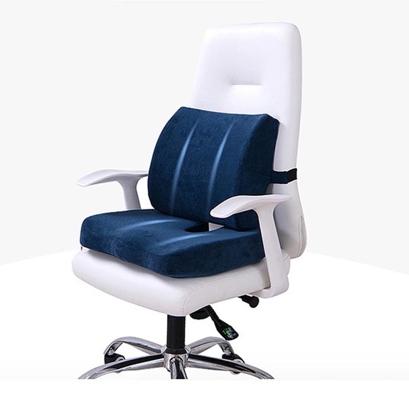 B#忆棉靠坐垫记一927体组合垫办公室腰靠腰垫汽车靠背学生椅垫