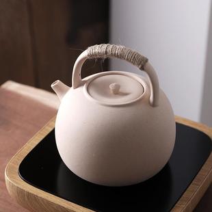 手白泥提梁大壶01煮茶壶户外家用烧电陶炉专用工水壶普洱煮茶 日式