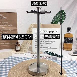 10锈收纳架3不04厨具架钢餐具XTQ架勺铲子挂架置物旋转 加厚1汤8