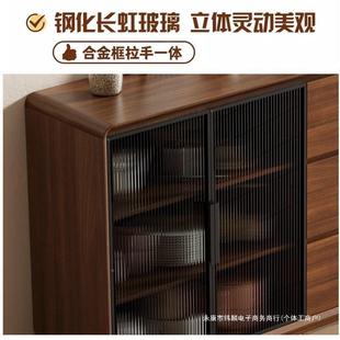 柜BYS酒柜物一体墙置物柜实木框客厅靠家用储柜厨房碗 新中餐边式