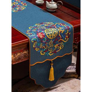 新中式桌旗茶几桌布中国风茶桌垫布茶台布艺长条茶席茶巾定制茶旗