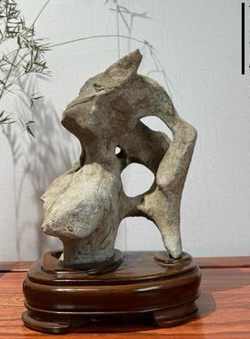 奇石太湖石风凌石灵璧石客厅书房清供摆件手把件把玩供石