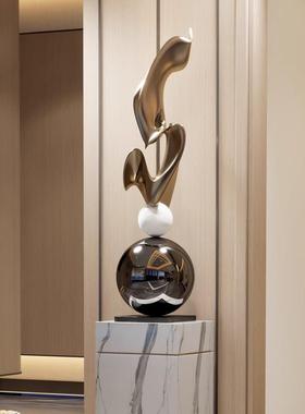 创意现代轻奢风酒店大堂别墅走廊过道玄关落地艺术雕塑装饰摆件