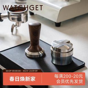 watchget咖啡压粉垫 硅胶防滑布粉锤平面转角垫子吧台机手柄底座