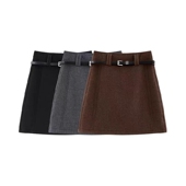 气质显瘦高腰裙子 加厚毛呢半身裙新款 甜甜专享 显瘦分割线