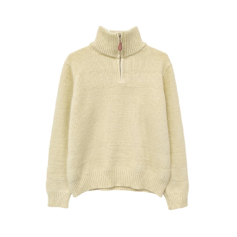 【甜甜专享】【不起球的新面料】加厚保暖  新款拉链立领暖冬毛衣