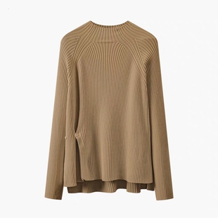 加厚厚重感 型 显瘦版 纽扣开叉设计洋气针织毛衣 甜甜专享