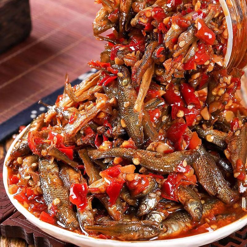 湖南特产香辣柴火鱼干下饭菜小鱼干零食火培鱼毛毛鱼小鱼仔