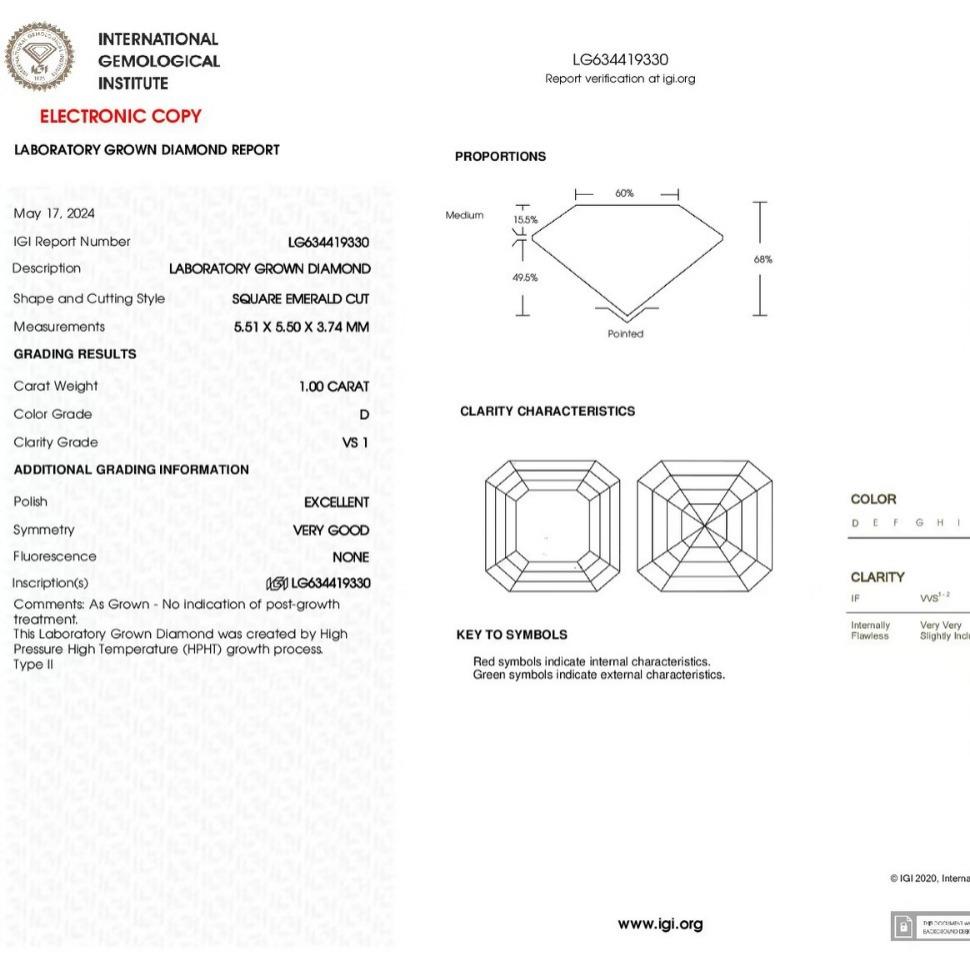DYQ培育塔钻石HHPT阿斯切1克拉工合成钻宝裸石饰品人实验室钻石