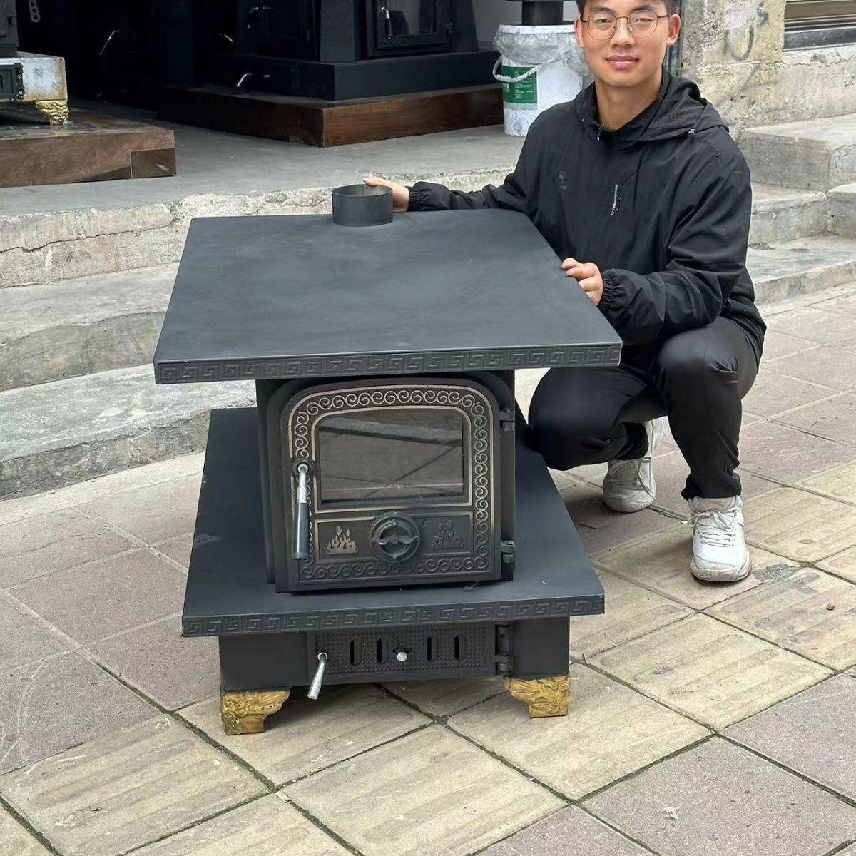 新款藏火炉真火火炉家用暖取炉MID客式户外烧水做饭农村回厅风烤