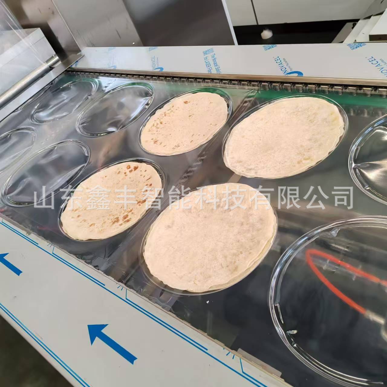筋饼鲜苕皮拉伸膜四边封口机