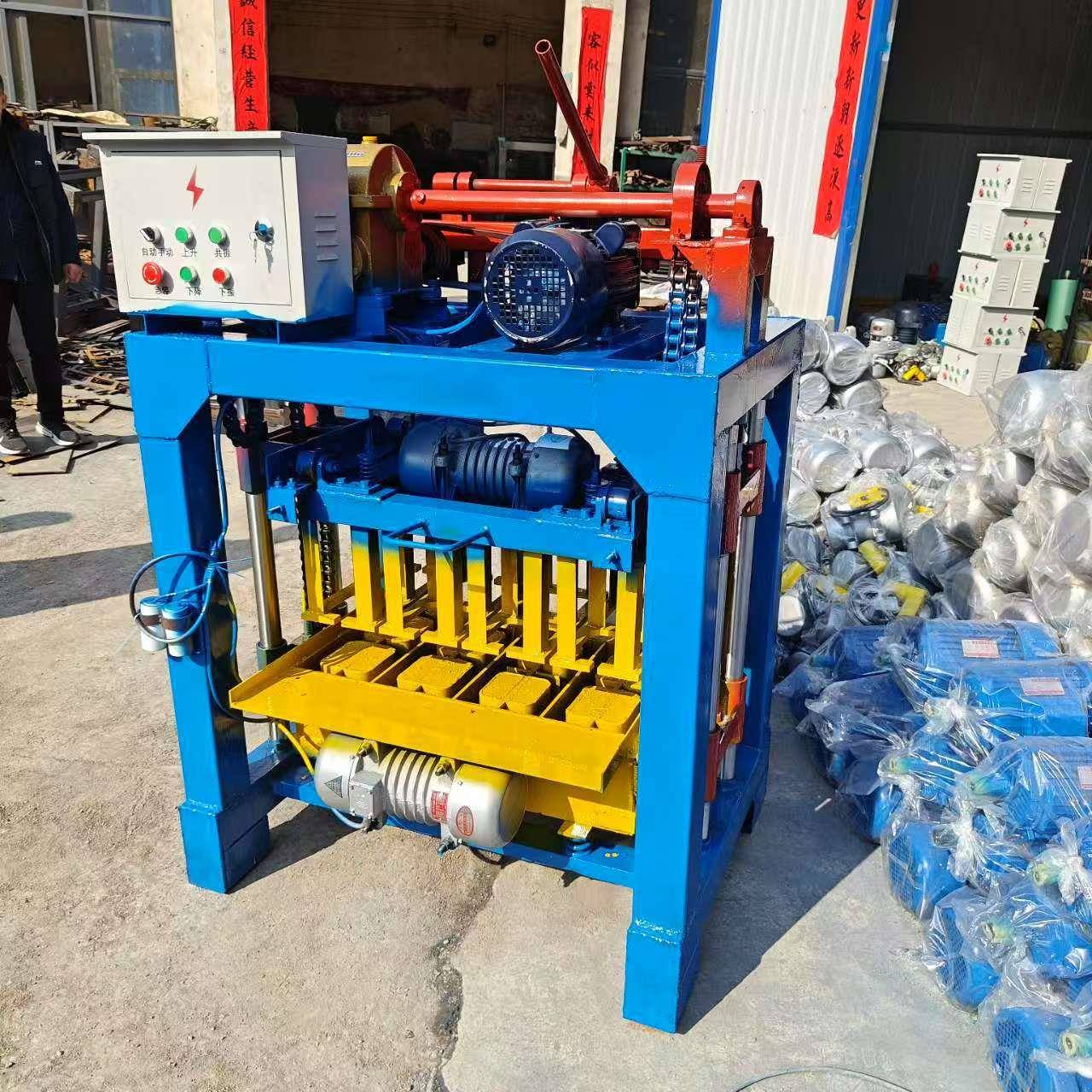 4-35B半自动制砖机链条升降混凝土空心砌块砖机水泥砖水泥制砖机