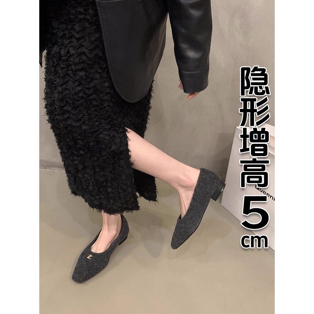 香港内高增加女豆豆鞋2025春秋季法式风格羊毛衬里拖鞋平底皮草鞋,女鞋,乐福鞋（豆豆鞋）,淘宝优惠券,粉丝福利购,淘宝优惠卷