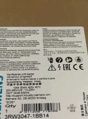 软起动器3RW40383038- 1BB04 3RW402（瓠子电子）