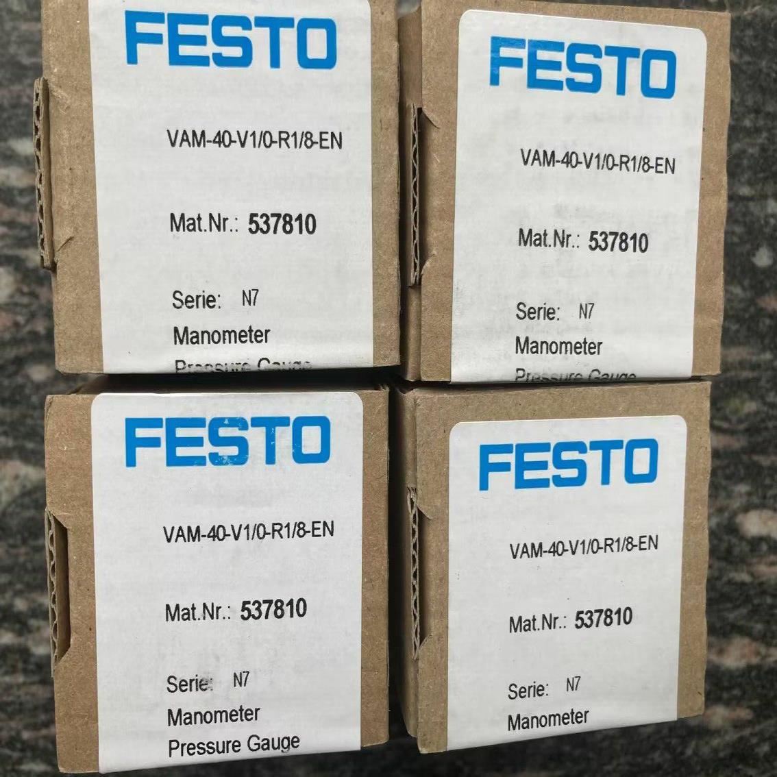 全新原装正品FESTO 537810  VAM-40-V10-R18-EN 压力表 现货