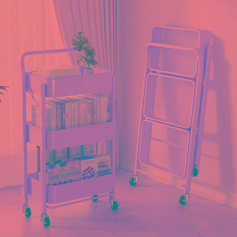 小推车置物架家用儿童移动书架阅读落地零食简易夹缝多层收纳储物