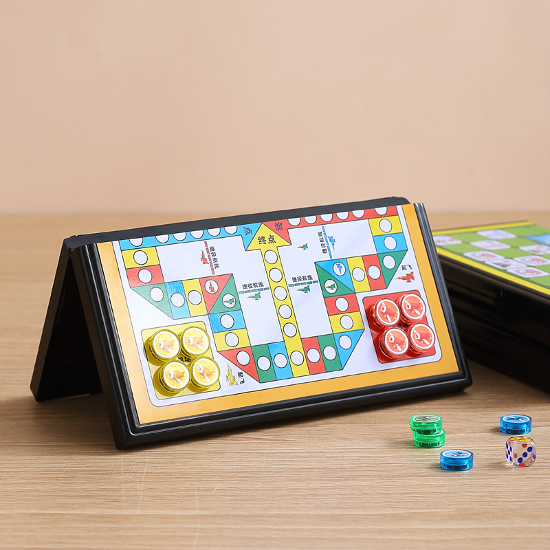 磁性飞行棋斗兽棋跳棋象棋儿童亲子游戏棋益智玩具小学生奖礼