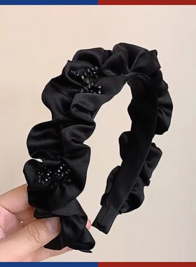 轻奢法式优雅褶皱发箍女头饰感压发头箍百搭显脸小时尚气质发饰女