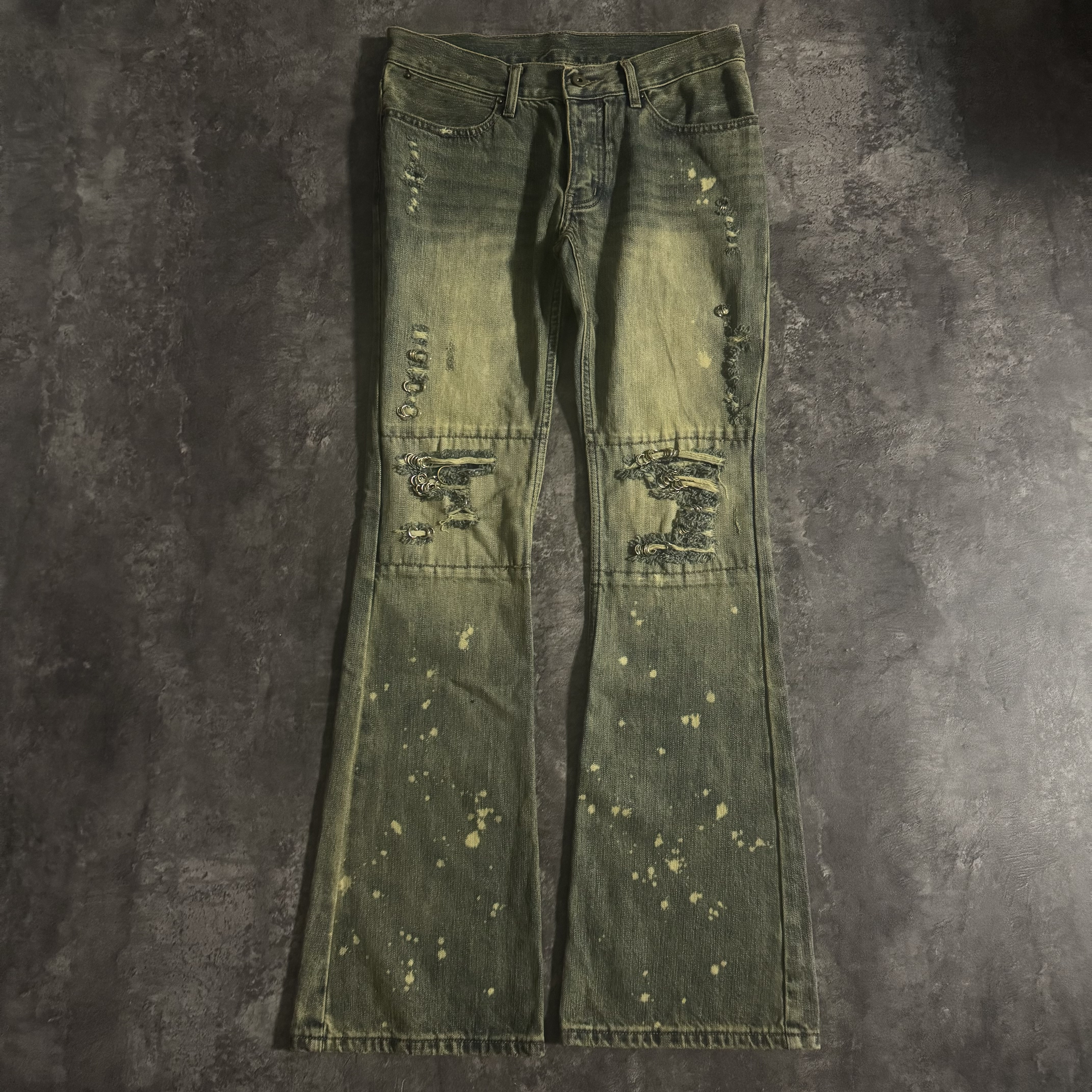 thumbnail for [In Stock Ready to Ship] Lu Yu made independent ifsixwasnine Mudmax yellow clay ink iron ring jeans