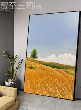 网红原.创《日野》秋室床头挂画客厅沙卧发背景画原简约现代
