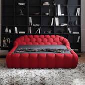 意式 Bubble泡泡布艺床现代简约大平层别墅设计师款 落地榻榻米床