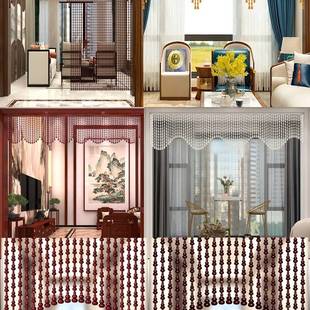 纯桃木葫芦门帘珠帘隔断帘客厅卧室过道卫生间厕所门半帘玄关帘子