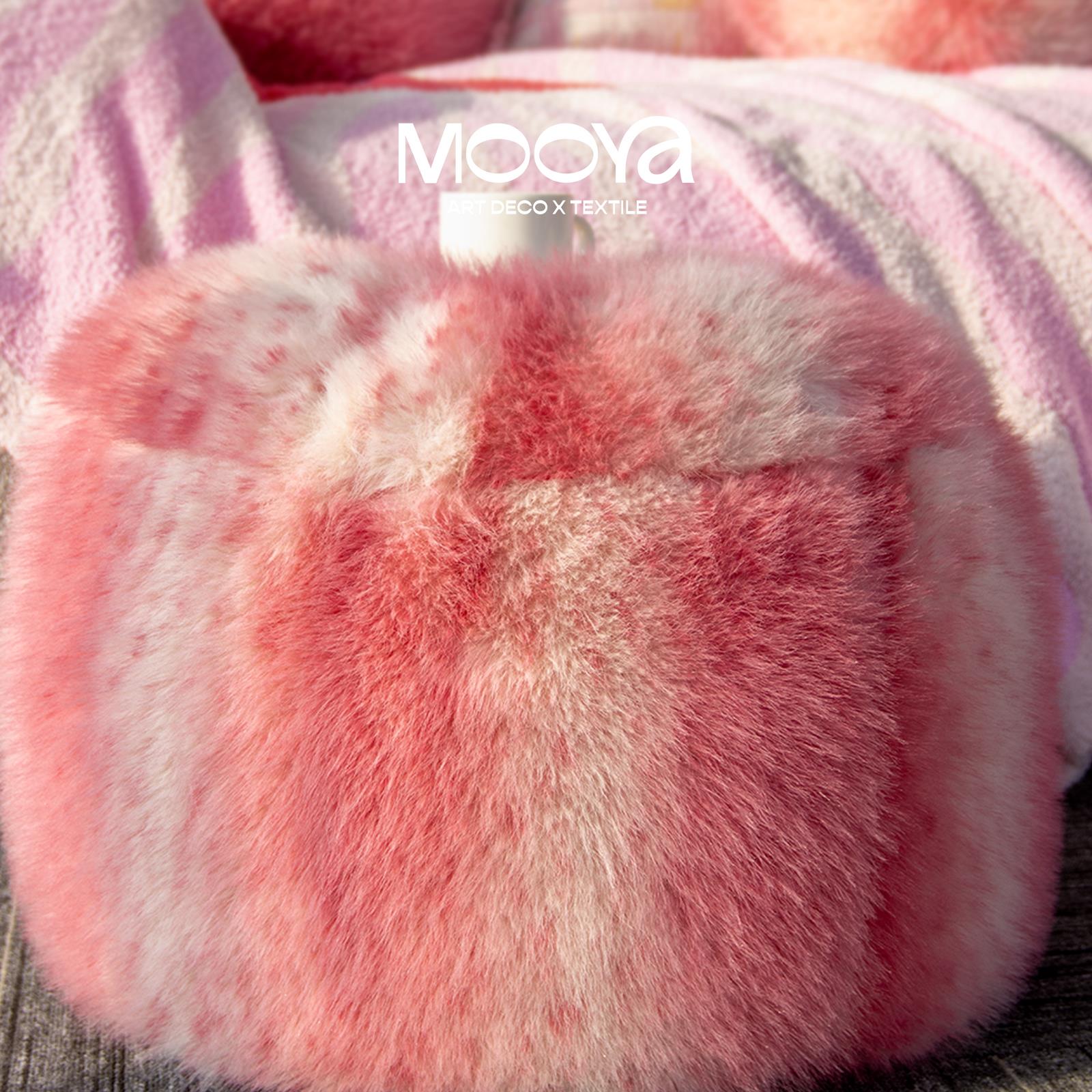 MOOYA怦然心动 法式粉色坐墩换鞋凳坐垫抱枕蒲团客厅懒人沙发新款