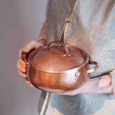 一人食寿喜锅 焖饭小铜锅纯手工紫铜米线锅 云南洋芋焖电锅炖煮锅