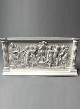 舞蹈的缪斯女神精美立体浮雕石膏像装饰桌面扩香摆件景区民宿礼品