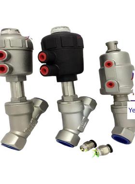 304新型不锈钢气动角座阀y形塑料头高温蒸汽阀dn15dn20dn25324050