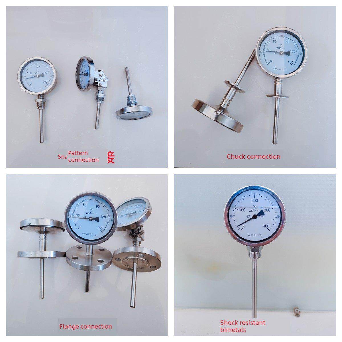 双金属温度计WSS411401不锈钢径轴向指针管道锅炉烤鸭工业温度表,五金/工具,双金属温度计,淘宝优惠券,粉丝福利购,淘宝优惠卷