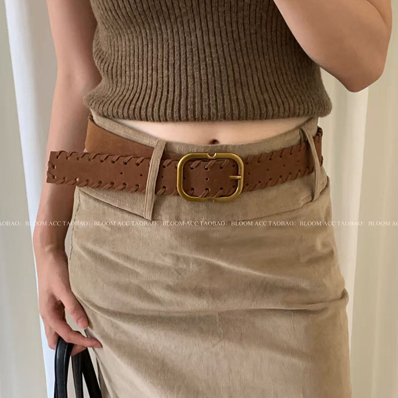 复古磨砂绒面腰带女2025新款秋冬小众个性百搭皮革皮带高级感裤带,服饰配件/皮带/帽子/围巾,腰带/皮带/腰链,淘宝优惠券,粉丝福利购,淘宝优惠卷