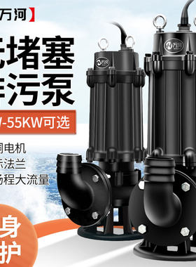 三相污水泵大功率工程国标排污泵380V高扬程大流量农用灌溉水泵