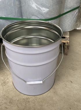 垃圾桶水桶家用手提18升20L加厚花篮涂料油漆化工金属包装白铁桶