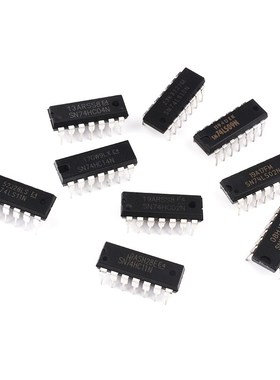 SN74HC00N/02/03/04/08N/09N/74HC10/11N/14N IC芯片74HC直插DIP