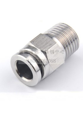 304/316不锈钢气动快速气管快插直通接头PC8-02/4-M5/6-01/10胶管