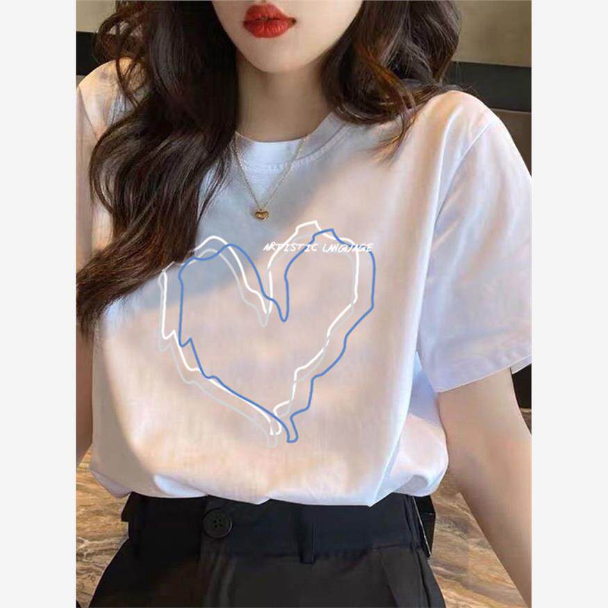 白色基础款t恤中性风短袖女2024新款无性别宽松上衣设计感小众夏