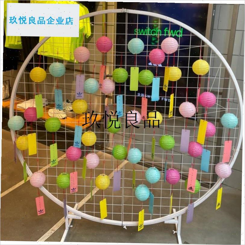 幼儿园中秋节国j庆节活动许愿发光小纸灯笼灯谜环创挂饰布置猜灯,