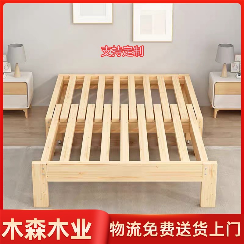 精品多功能伸缩床儿童抽拉床小户型全实木单人沙发折叠床两用可推