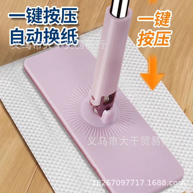 加大加长夹布平板拖把懒人免手洗