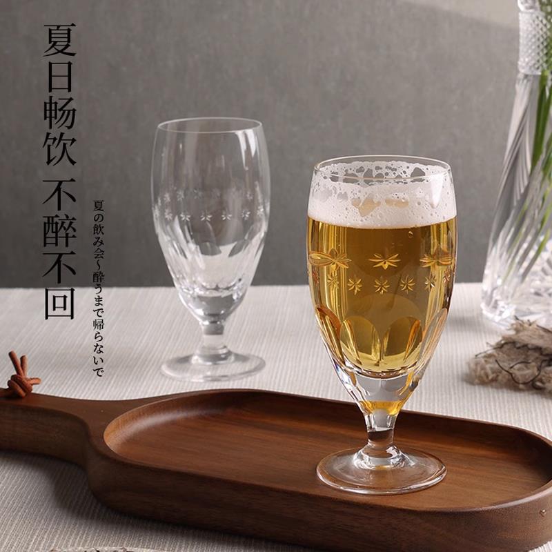 日本进口KAGAMI Bubble啤酒杯水晶玻璃精酿皮尔森杯冷饮杯水杯子