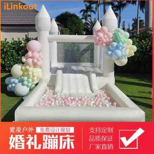 床充气小型蹦蹦家用城堡空间屋 充气儿童跳跃跳床泳池家庭空气新款