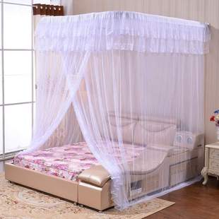 定做5拉幕人家U导轨蚊帐尺寸加厚双婚庆型m1特殊用1.8公主风加密.