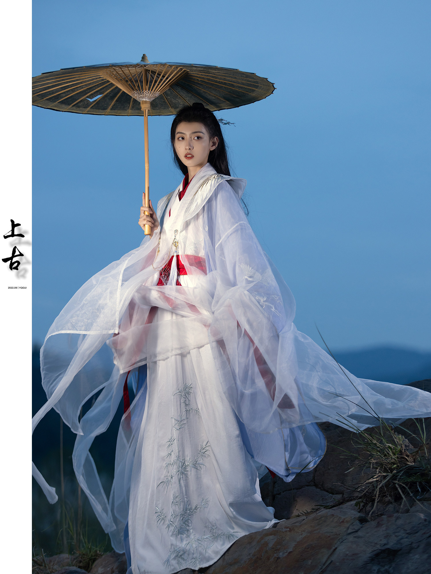 禹栖归原创国风「上古」汉元素长衫改良直裾大袖衫披肩男女款