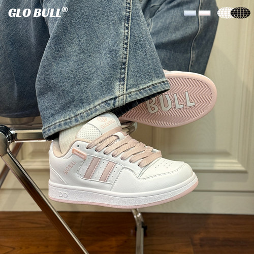 GLOBULL粉色面包鞋厚底增高