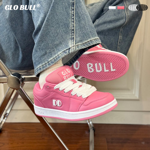 GLOBULL新款粉色厚底板鞋休闲鞋