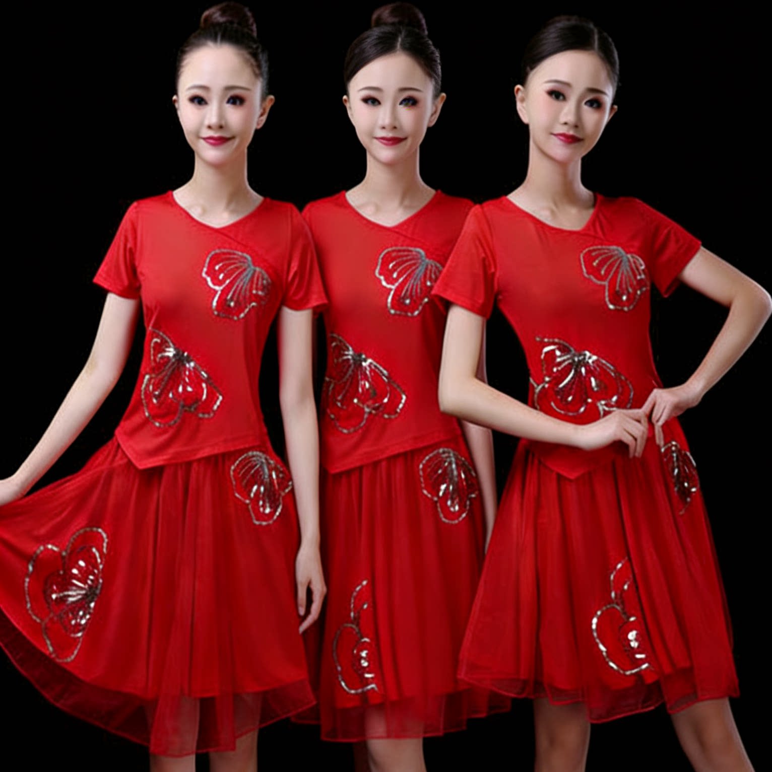 广场舞服装女春装新款秧歌服套装广场舞套装