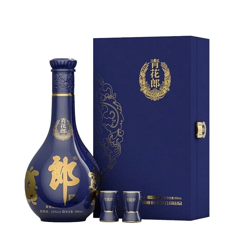 郎酒 青花郎单瓶礼盒装 53度酱香型白酒500mL 单瓶装送礼